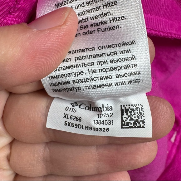 Columbia Hot Pink Fleece Full Zip Jacket Size Large - Picture 6 of 6